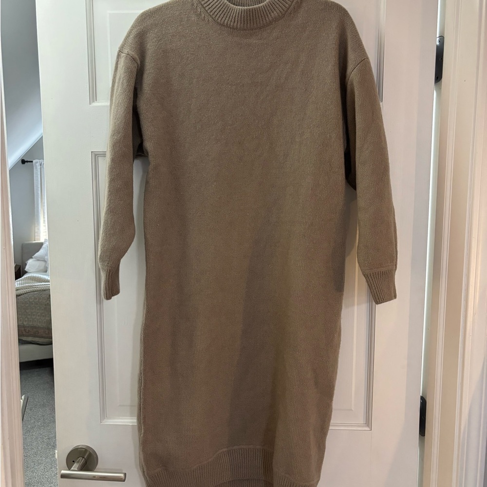H&M Taupe Turtleneck Sweater Dress